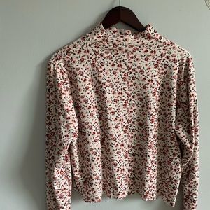 Lands End Floral Turtle Neck